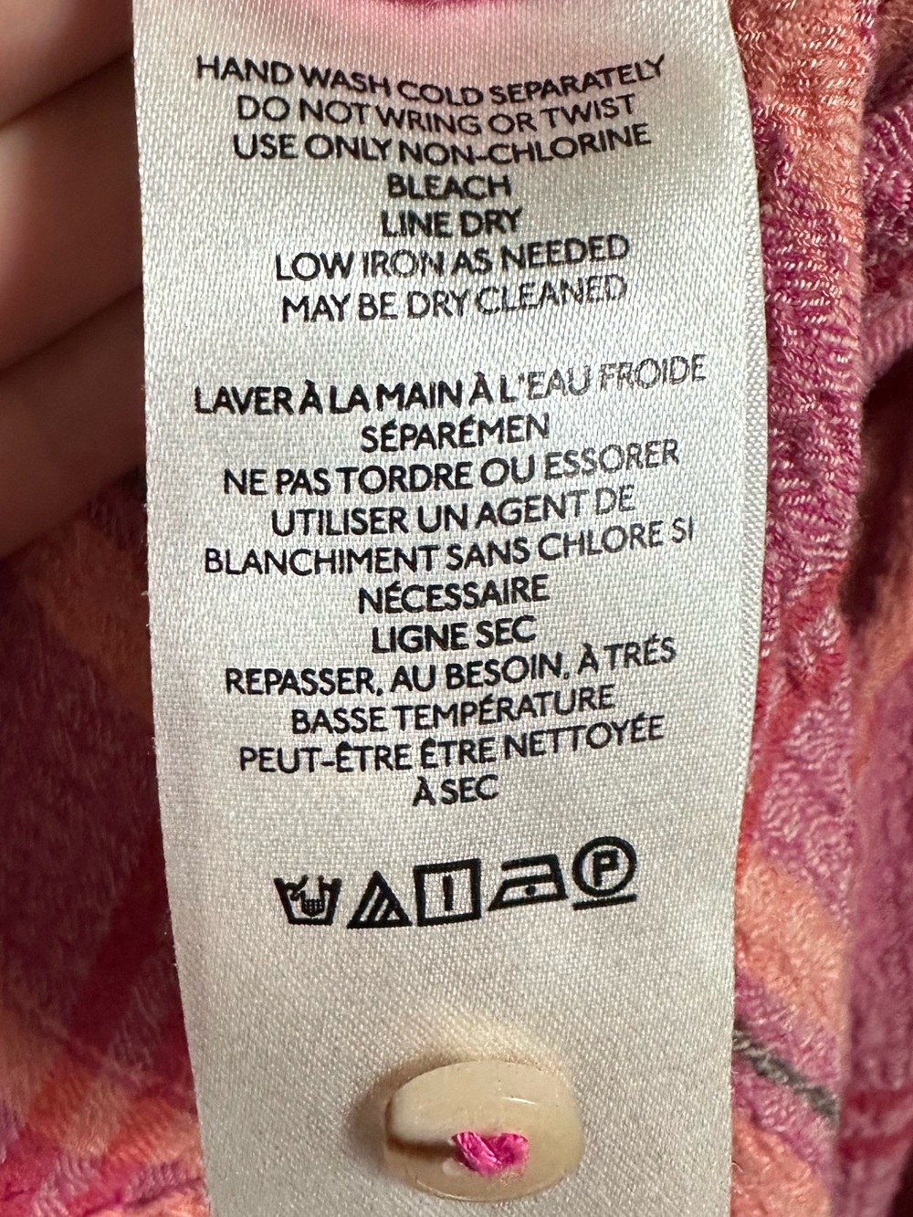 Anthropologie Pilcro Ruched Deep V-Neck Pink Buttondown Plaid Blouse Women’s M - Picture 6 of 10